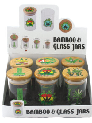 Large Glass Jar w/ Bamboo Cap