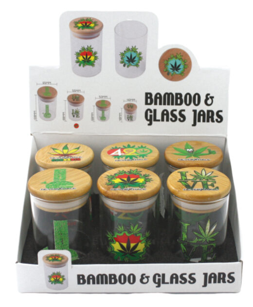 Large Glass Jar w/ Bamboo Cap