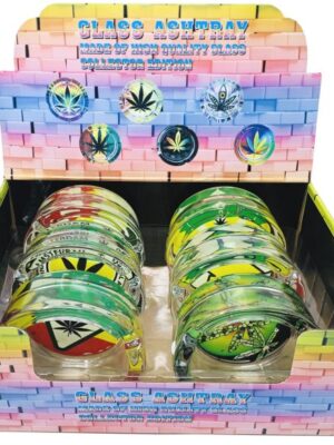Rasta Leaf Glow In Dark Ashtray