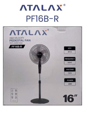 ATALAX - PF16B-R HIGH VELOCITY PEDESTAL FAN - 16 INCHES