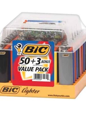 BIC LIGHTERS - 50CT DISPLAY (+3 BONUS)