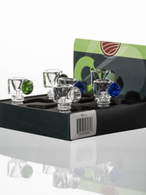 HILLSIDE GLASS - BX-1 COLORED BOWLS - 6CT DISPLAY