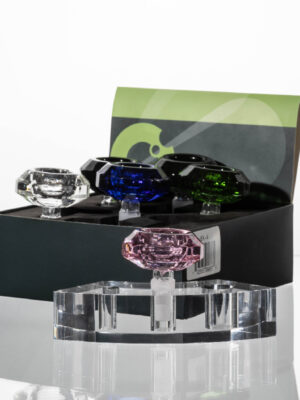 HILLSIDE GLASS - BX-4 COLORED BOWLS - 6CT DISPLAY