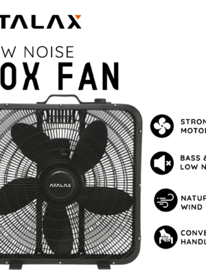 ATALAX - BF20-X4B LOW NOISE BOX FAN - 20 INCHES