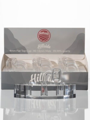 HILLSIDE GLASS - 90-14MM MALE FLAT TOP BANGERS - 12CT DISPLAY