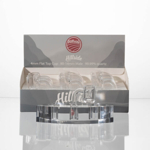 HILLSIDE GLASS - 90-14MM MALE FLAT TOP BANGERS - 12CT DISPLAY