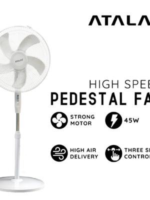 ATALAX - PF16W-E HIGH VELOCITY PEDESTAL FAN - 16 INCHES