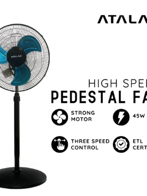 ATALAX - SF16-X2 HIGH VELOCITY PEDESTAL FAN - 16 INCHES