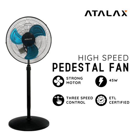 ATALAX - SF16-X2 HIGH VELOCITY PEDESTAL FAN - 16 INCHES