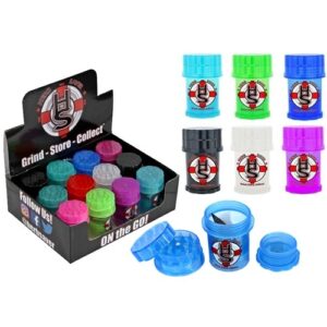 HERB SAVER - SMALL HERB GRINDERS - ASSORTED 12CT DISPLAY