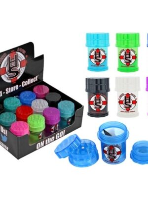 HERB SAVER - SMALL HERB GRINDERS - ASSORTED 12CT DISPLAY