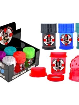 HERB SAVER - LARGE HERB GRINDERS - ASSORTED 6CT DISPLAY