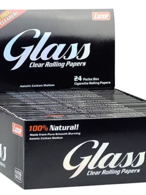 LUXE GLASS - CLEAR ROLLING PAPER - 24/BX
