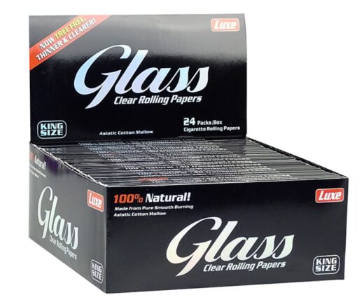 LUXE GLASS - CLEAR ROLLING PAPER - 24/BX