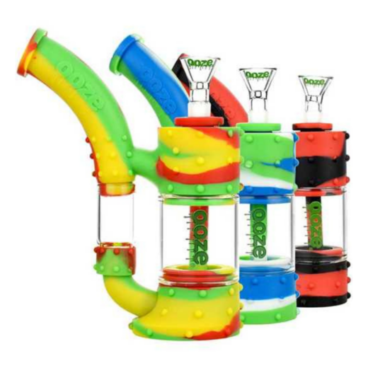 OOZE - STACK SILICONE GLASS WATER PIPE (ASSORTED)