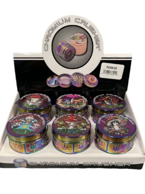 CHROMIUM CRUSHER GRINDER - MUSHROOM DESIGN
