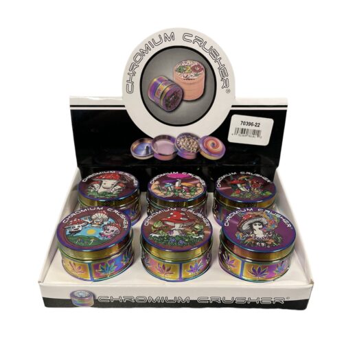 CHROMIUM CRUSHER GRINDER - MUSHROOM DESIGN