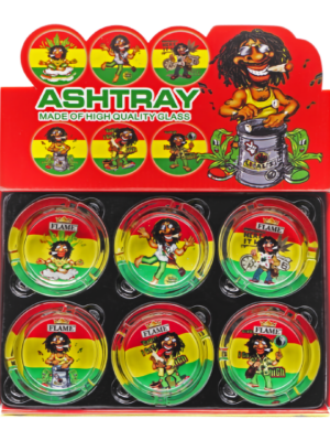 RASTA MAN SMALL GLASS ASHTRAY