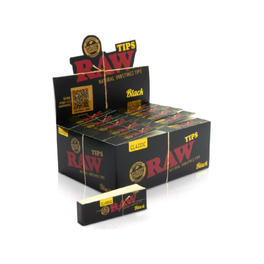 RAW - NATURAL TIPS - BLACK 50PK