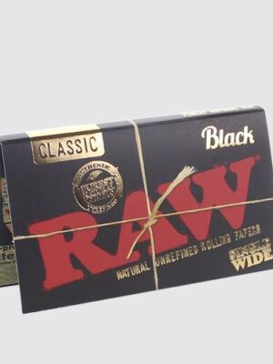 RAW BLACK - SINGLE WIDE PAPER - 25PK