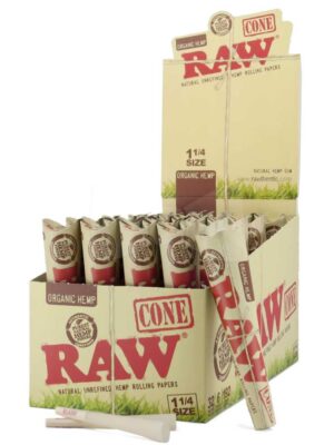 RAW ORGANIC HEMP CONE - 32PK DISPLAY