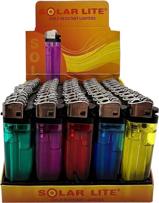 SOLAR LITE LIGHTERS - 50CT DISPLAY