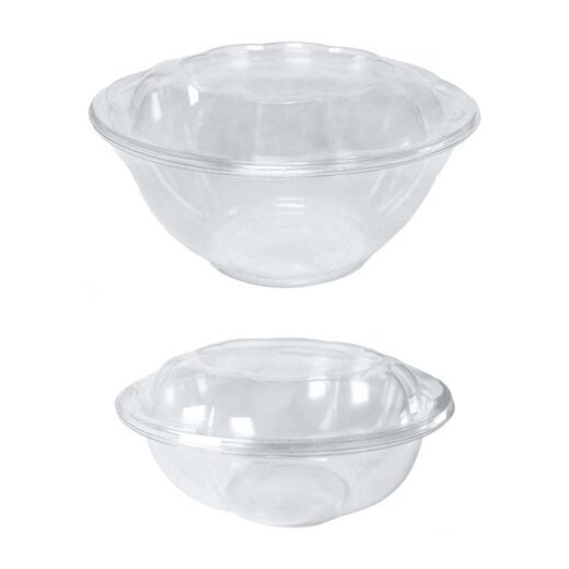 CLEAR PLASTIC SALAD BOWL WITH LID