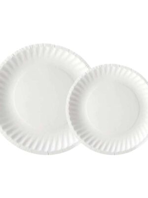 WHITE PAPER PLATES