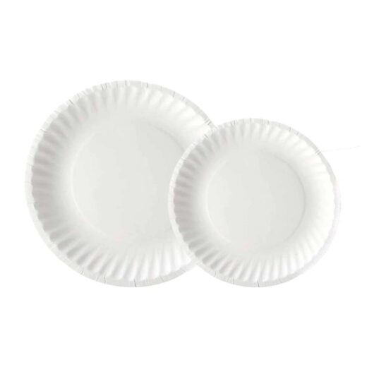 WHITE PAPER PLATES
